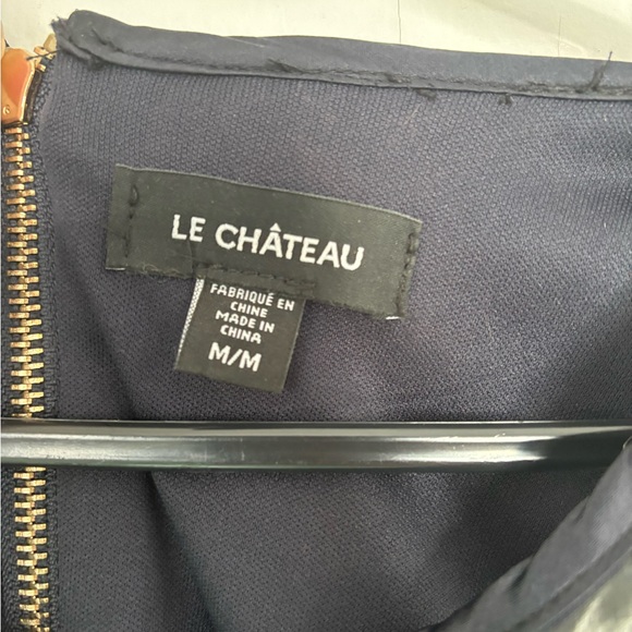 Le Château Floral High-Neck Scuba Knit Fit & Flare Dress Size Medium - Picture 4 of 4